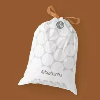 Sacchetti per rifiuti BRABANTIA 12 L bianco, confezione da 40 (modello 138041) sacchetti in plastica 490×357 mm