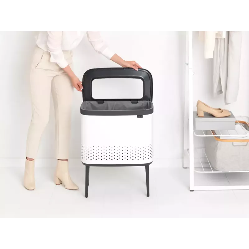 Cesto portabiancheria Brabantia Bo 60L rettangolare MDF 200502