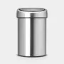 Pattumiera BRABANTIA Touch Bin 3 L, acciaio opaco, modello 36 39 86