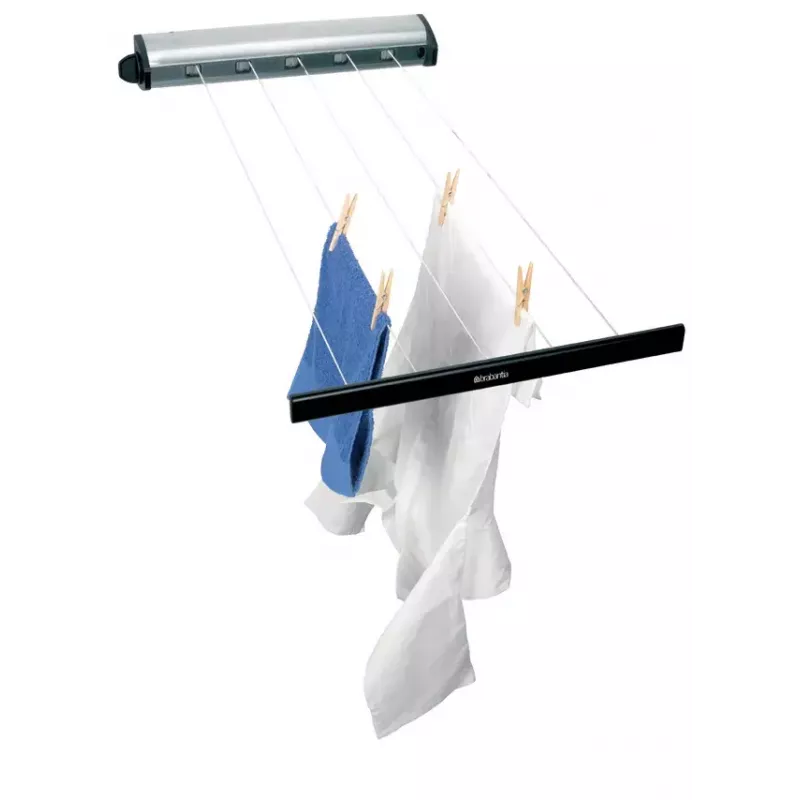 Stendibiancheria da parete Brabantia Pull-Out Drying Lines set 2 pz. acciaio inox