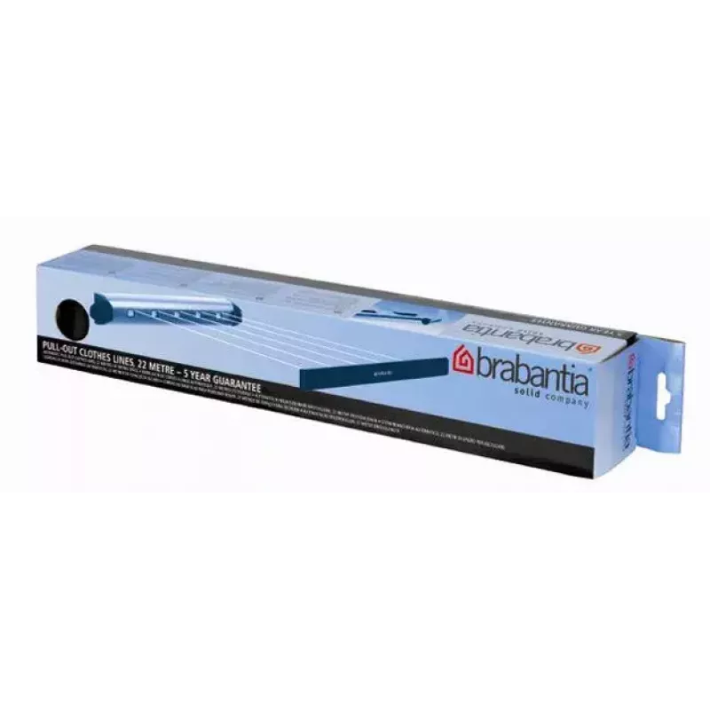 Stendibiancheria da parete Brabantia Pull-Out Drying Lines set 2 pz. acciaio inox
