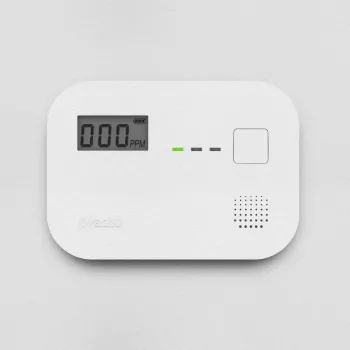Rilevatore di monossido di carbonio Alecto COA3910 — sensore CO elettrochimico, a batteria, bianco, 110×78×37 mm