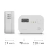 Rilevatore di monossido di carbonio Alecto COA3910 — sensore CO elettrochimico, a batteria, bianco, 110×78×37 mm