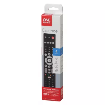 Telecomando universale One For All Essence Basic 4 – IR wireless, 52 tasti, supporta 4 dispositivi