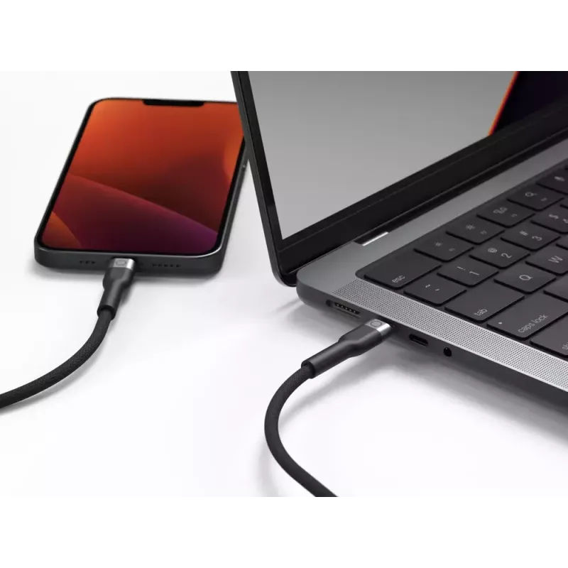 Cavo USB-C a Lightning LINQ byELEMENTS 2 m certificato MFi nero