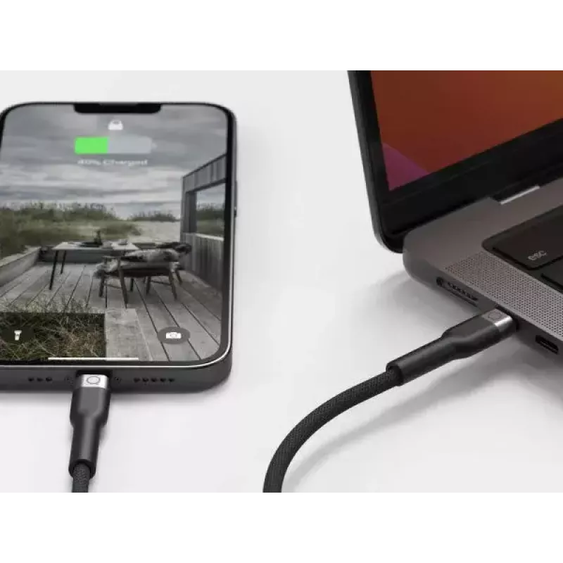 Cavo USB-C a Lightning LINQ byELEMENTS 2 m certificato MFi nero
