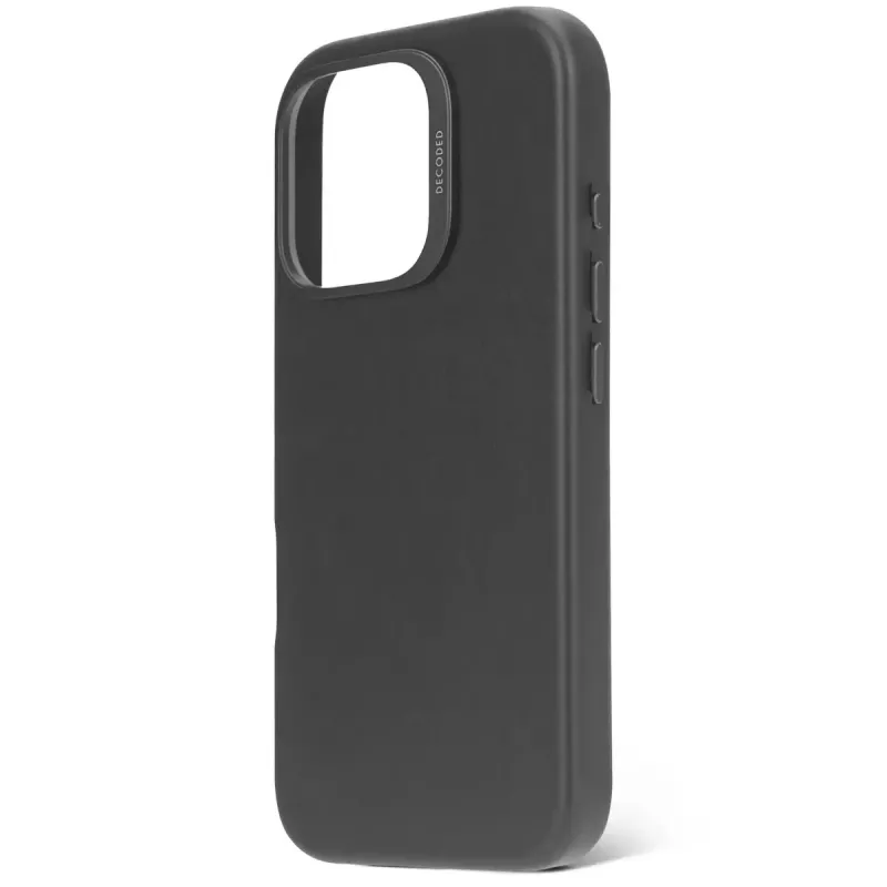 Cover Decoded in pelle iPhone 16 Pro 6.3 inch nero