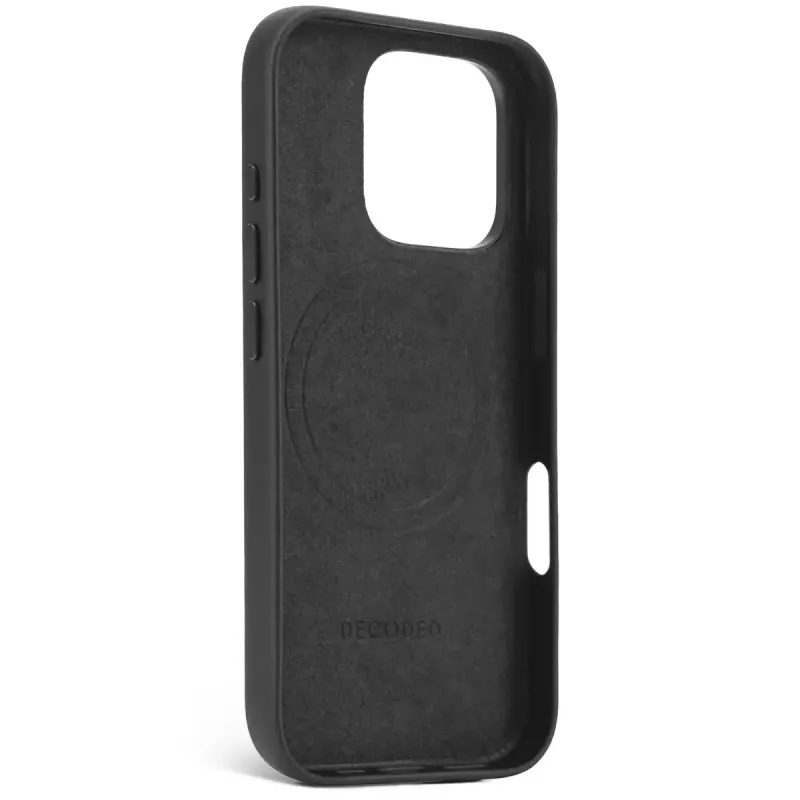 Cover Decoded in pelle iPhone 16 Pro 6.3 inch nero