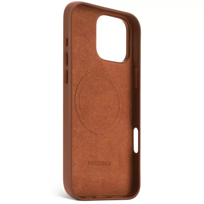 Custodia in pelle Decoded per iPhone 16 Pro Max 17,5 cm marrone