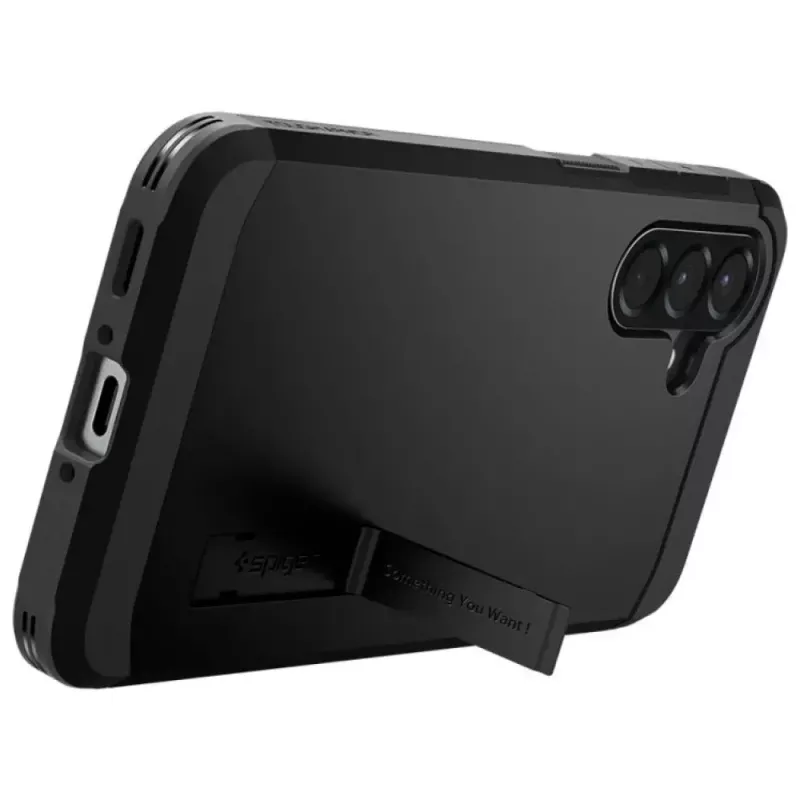 Custodia Spigen Tough Armor per Samsung Galaxy A56 5G – nero, copertura protettiva a due strati