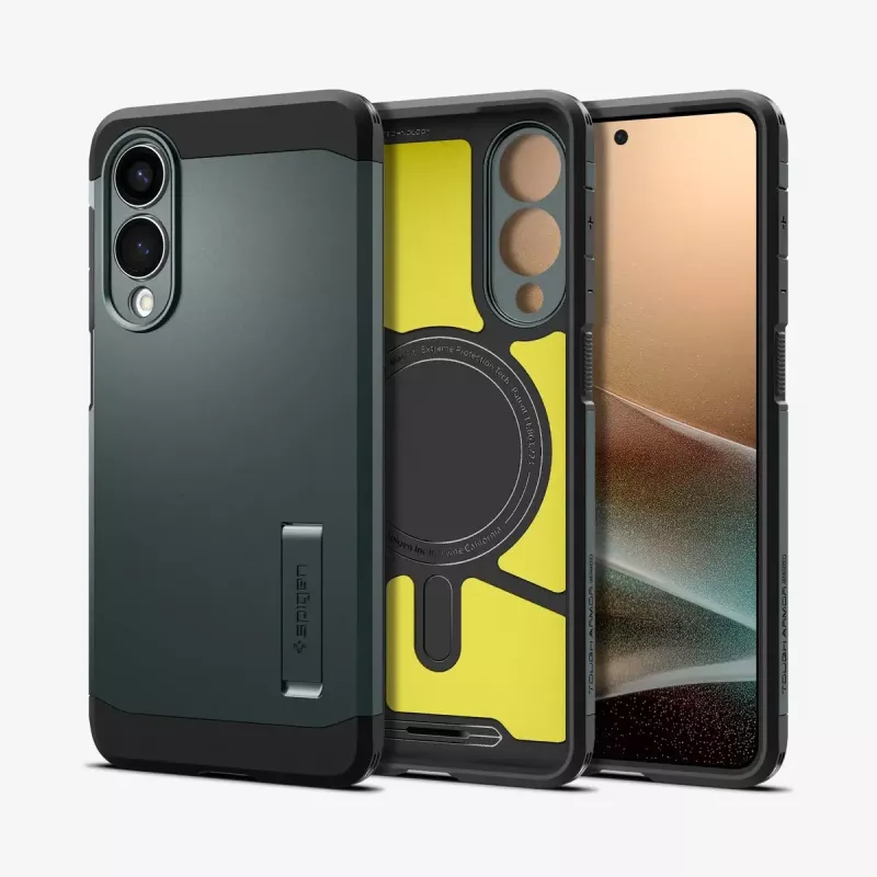 Cover Spigen Galaxy S25 Edge Tough Armor AI Abyss verde