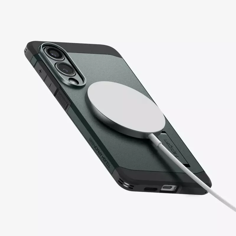 Cover Spigen Galaxy S25 Edge Tough Armor AI Abyss verde
