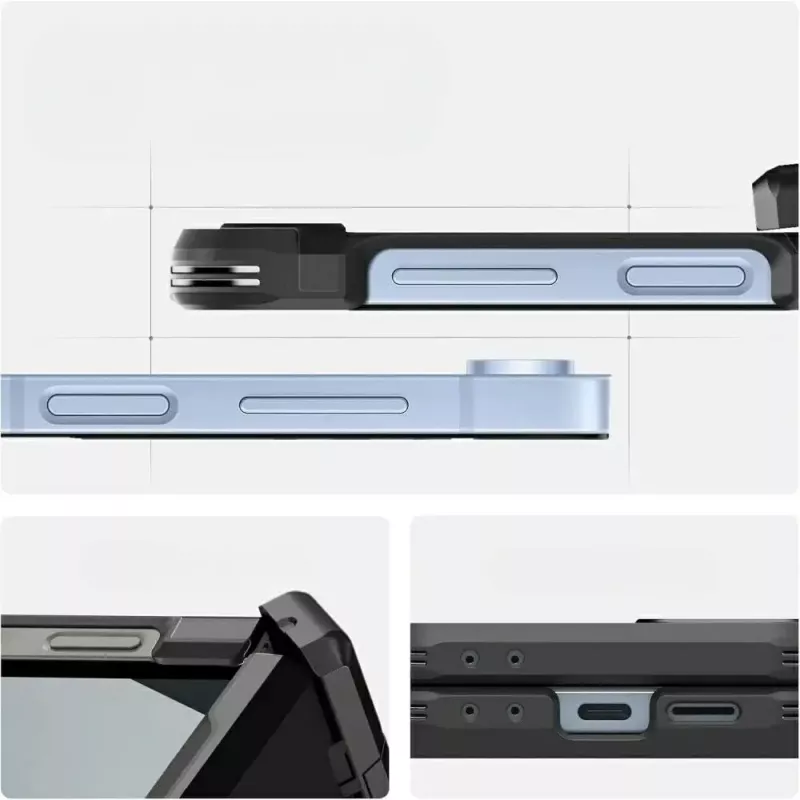 Custodia protettiva Spigen Tough Armor Pro Mag per Galaxy Z Flip 7 FE — nero