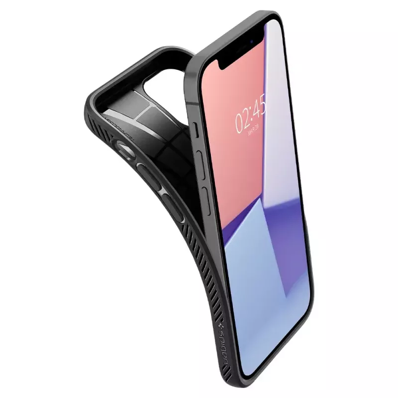 Custodia Spigen Liquid Air iPhone 12 12 Pro nero