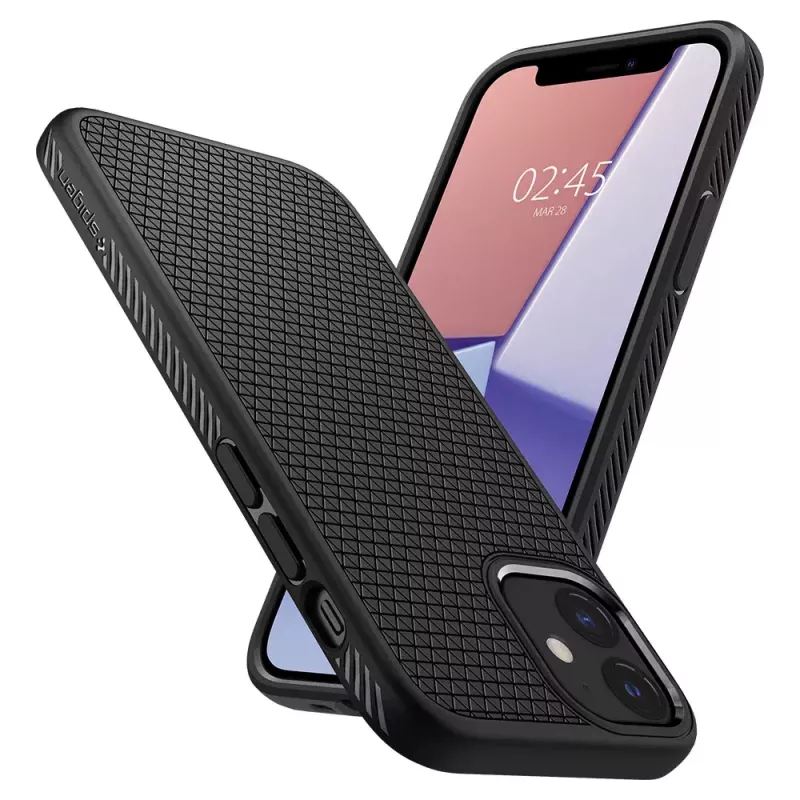 Custodia Spigen Liquid Air iPhone 12 12 Pro nero
