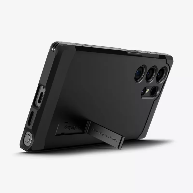 Custodia per cellulare Spigen Tough Armor nero Galaxy S24 Ultra 17,3 cm