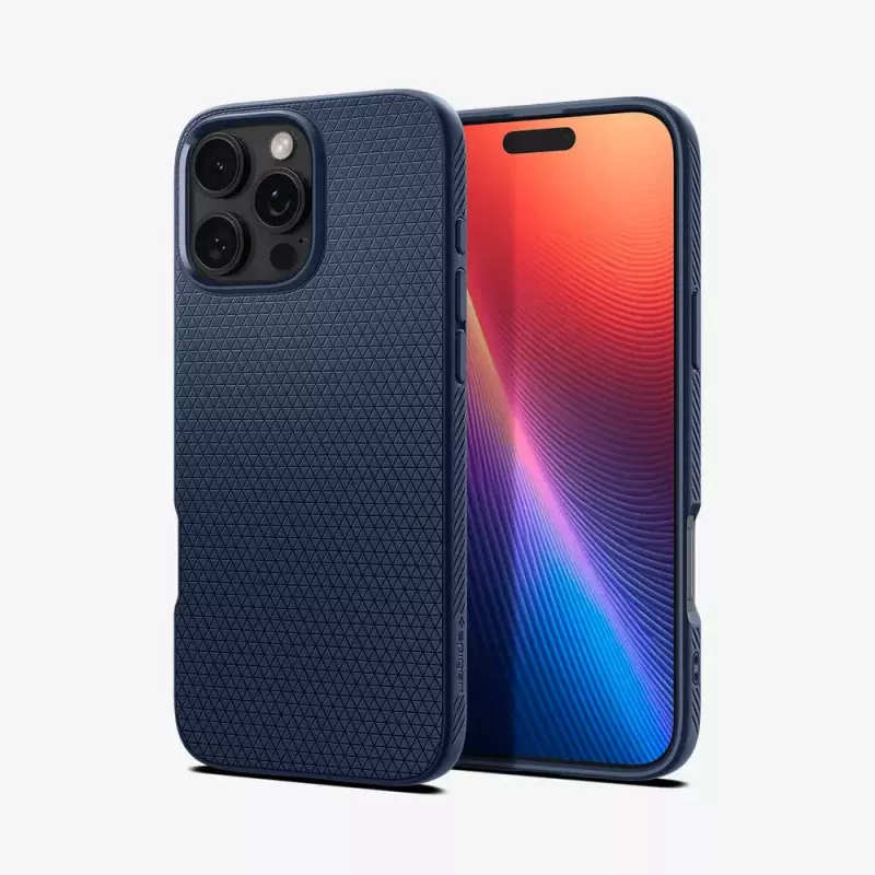 Custodia per cellulare Spigen Liquid Air blu navy per iPhone 16 Pro Max