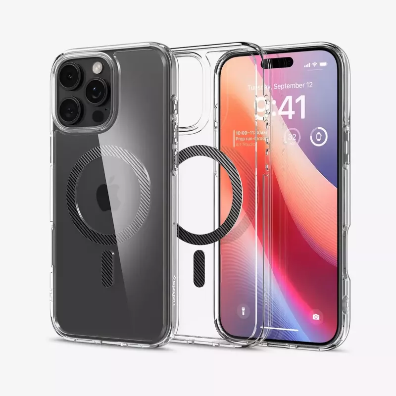 Custodia per cellulare Spigen Ultra Hybrid (MagFit) 17,5 cm trasparente
