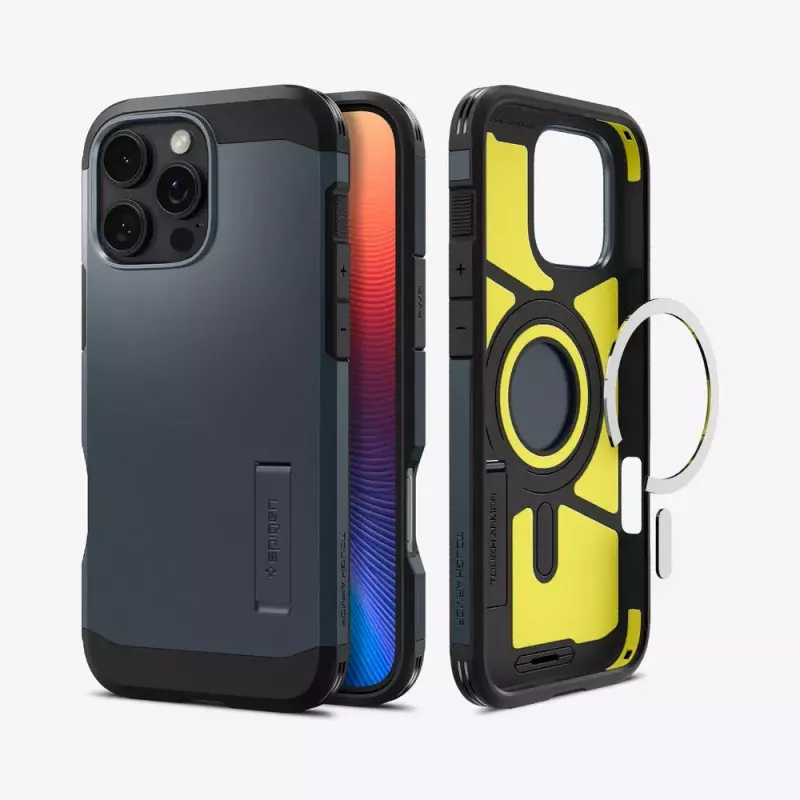 Custodia per cellulare Spigen Tough Armor AI grigio per iPhone 16 Pro Max