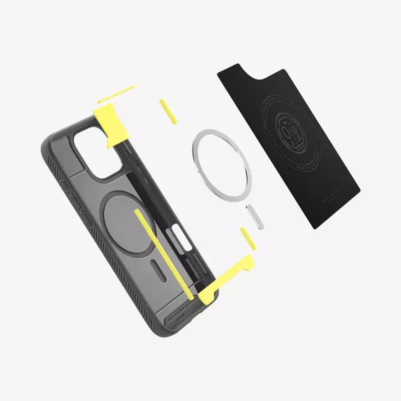 Custodia per cellulare Spigen Rugged Armor MagFit grigio 16 cm