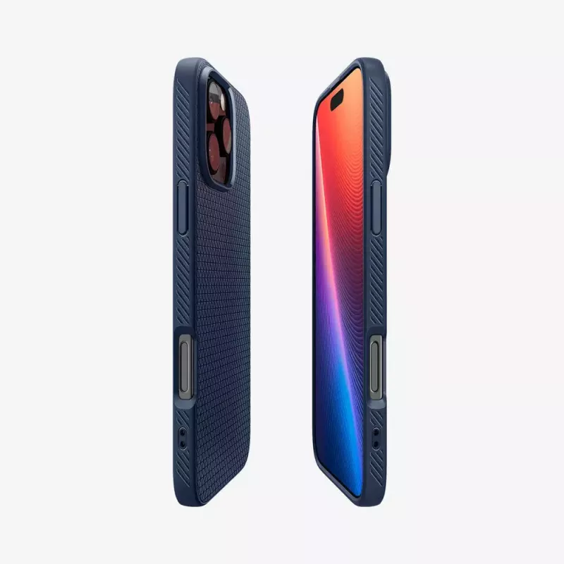 Custodia per cellulare Spigen Liquid Air blu navy per iPhone 16 Pro