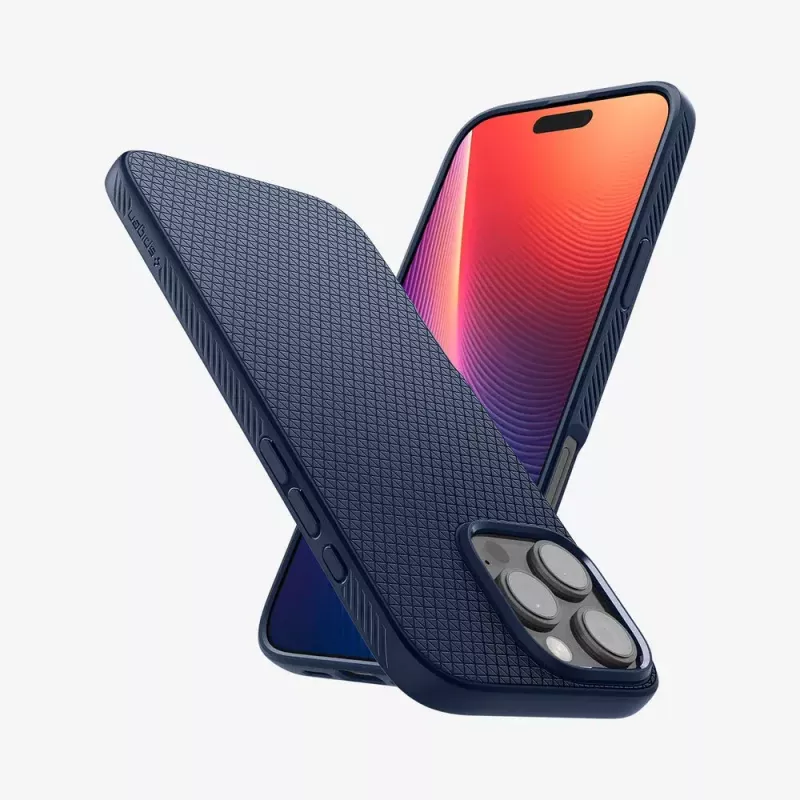 Custodia per cellulare Spigen Liquid Air blu navy per iPhone 16 Pro