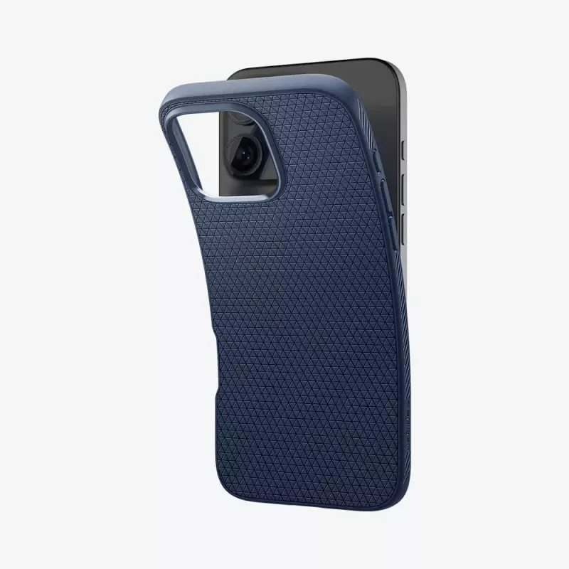 Custodia per cellulare Spigen Liquid Air blu navy per iPhone 16 Pro