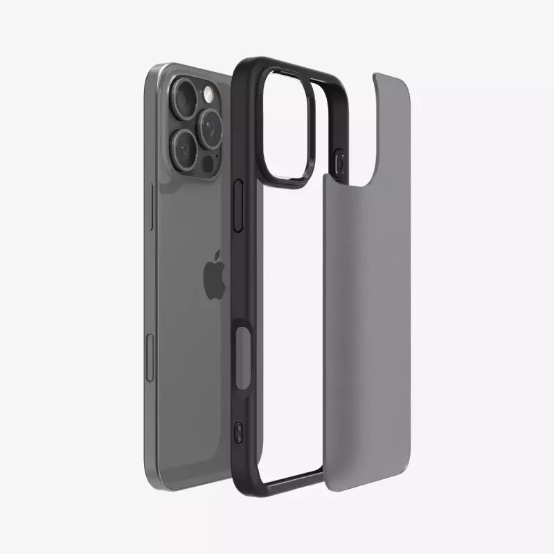 Custodia per cellulare Spigen Ultra Hybrid nero per iPhone 16 Pro 6,3 pollici