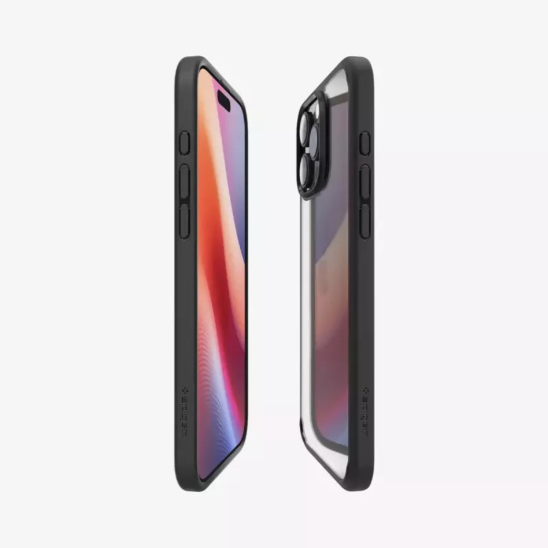 Custodia per cellulare Spigen Ultra Hybrid nero per iPhone 16 Pro
