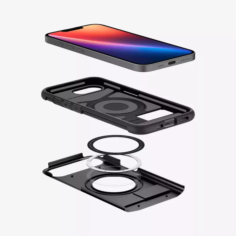Cover Spigen Slim Armor iPhone 16e custodia nero