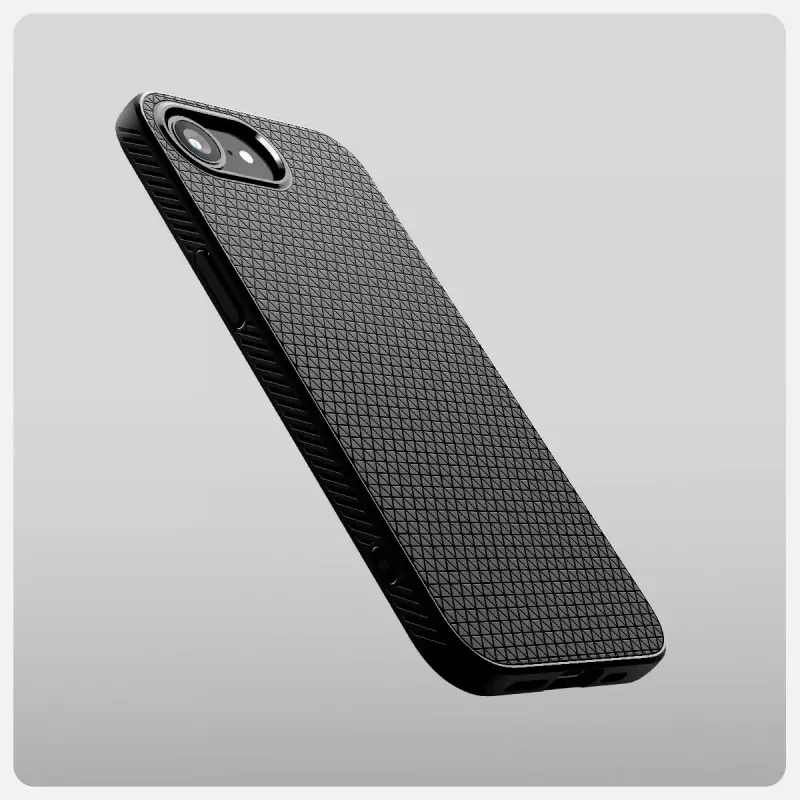 Cover Spigen Liquid Air iPhone 16e custodia nero opaco