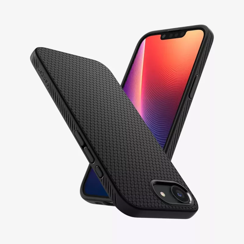 Cover Spigen Liquid Air iPhone 16e custodia nero opaco