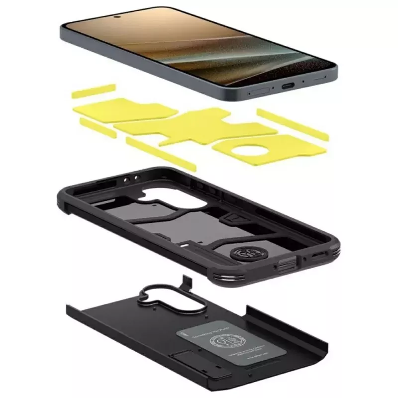 Custodia protettiva Spigen Tough Armor per Samsung Galaxy A36 5G – doppio strato, nero