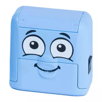 Timbro rettangolare Colop Marky azzurro per carta e tessuto
