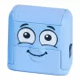 Timbro rettangolare Colop Marky azzurro per carta e tessuto