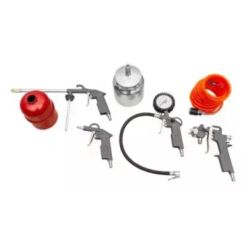 Set di accessori ad aria compressa Zipper ZI-COMZUB5 5 pezzi tubo 5 m