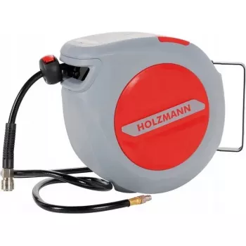 Avvolgitubo per aria compressa Holzmann LSR20AIR con tubo da 20 m, accessorio per compressore retrattile a parete