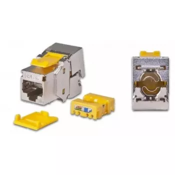 Modulo keystone Wirewin WKS JACK KAT6A STP EA 12 RJ-45 piatto metallico giallo