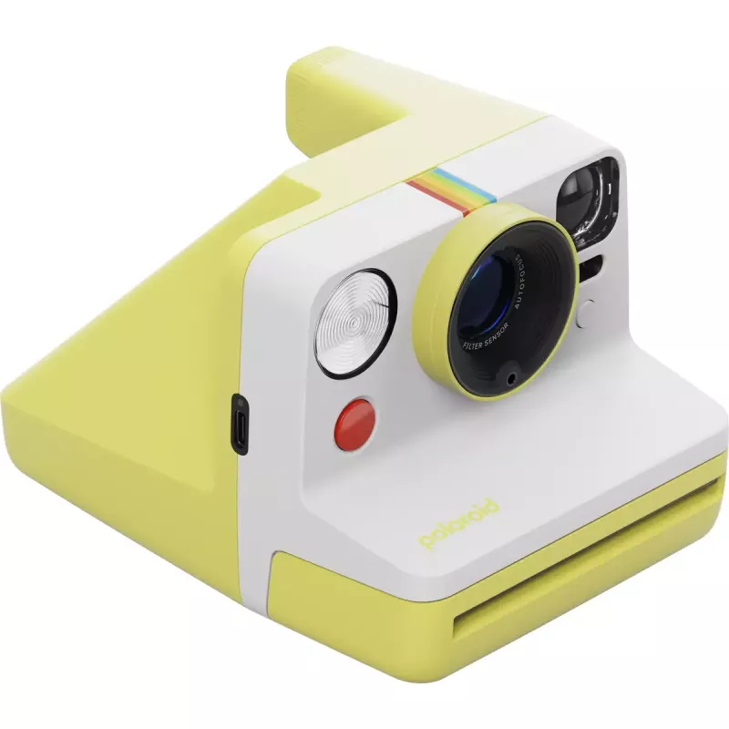 Fotocamera istantanea POLAROID Now Gen 3 giallo — modello 9158, fotocamera istantanea analogica, flash integrato