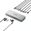 Dock per laptop / replicatore di porte ALOGIC TB4DU4 — Thunderbolt con cavo, 96 W, lettore schede SD/microSD, 3,5 mm, alluminio/ABS