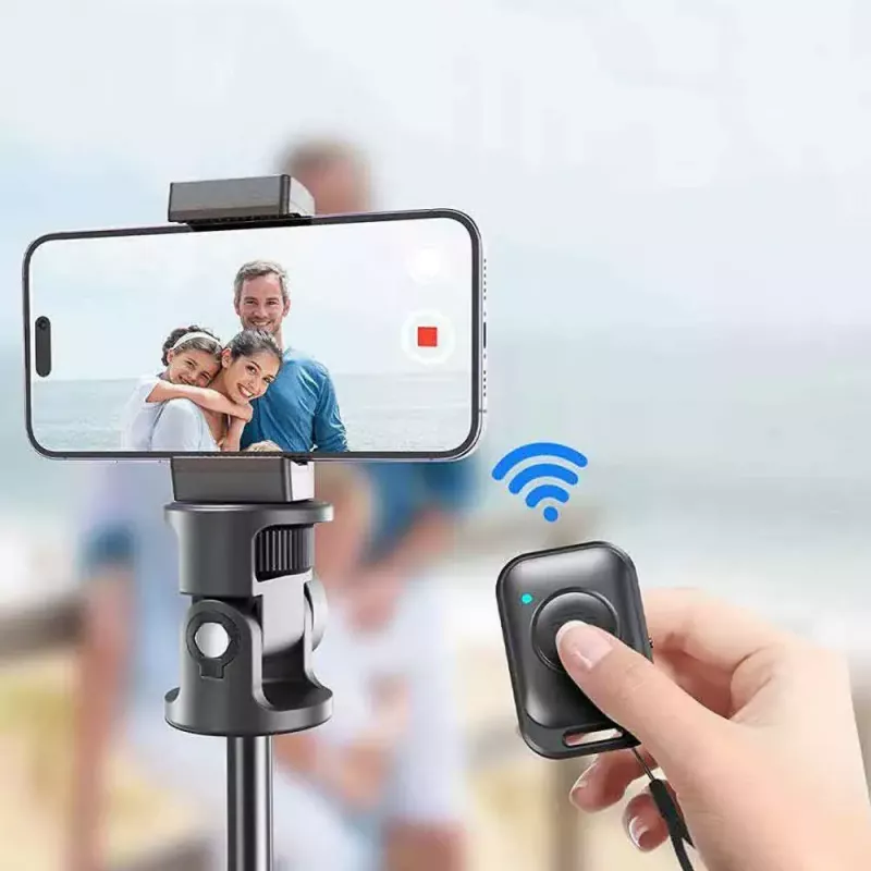 Tech-Protect L03S Selfie stick treppiede con telecomando Bluetooth, nero