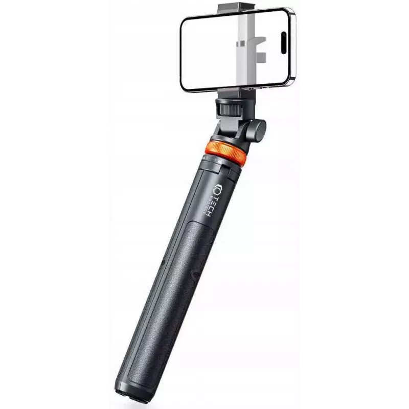 Tech-Protect L03S Selfie stick treppiede con telecomando Bluetooth, nero