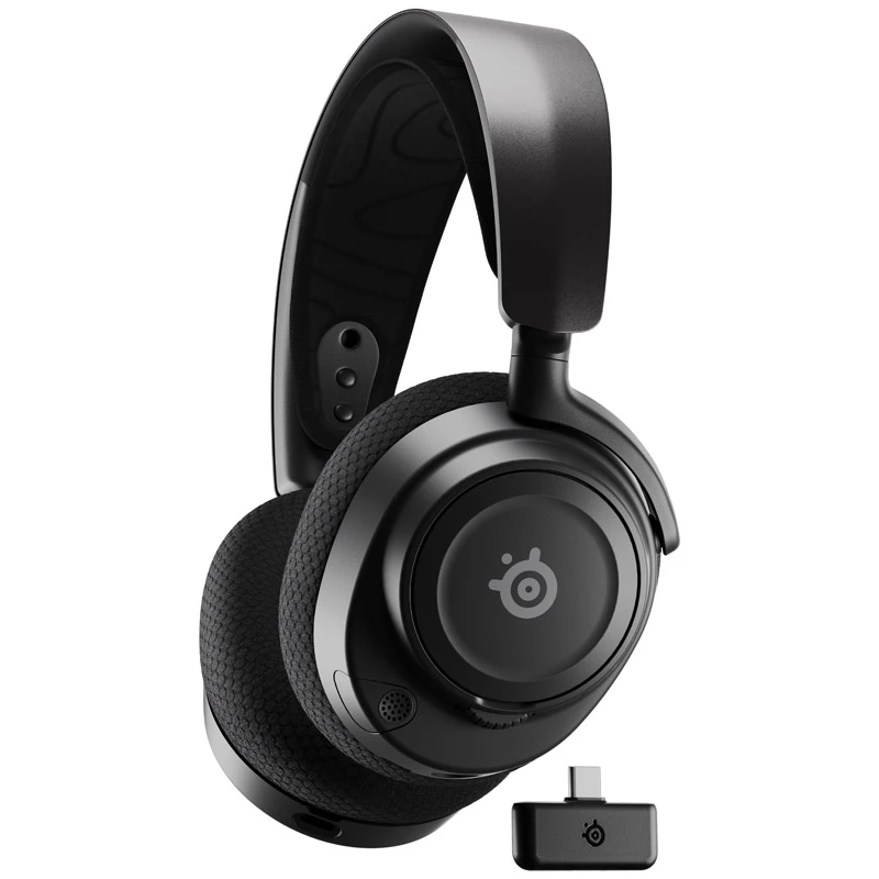 Cuffia Steelseries Arctis Nova 7 wireless con archetto gaming USB Type-C Bluetooth nero