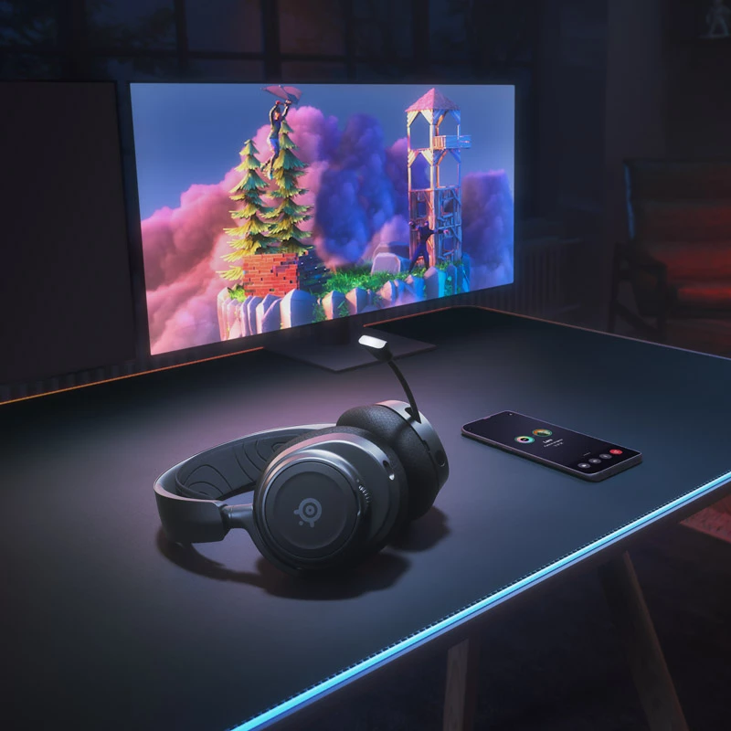 Cuffia Steelseries Arctis Nova 7 wireless con archetto gaming USB Type-C Bluetooth nero