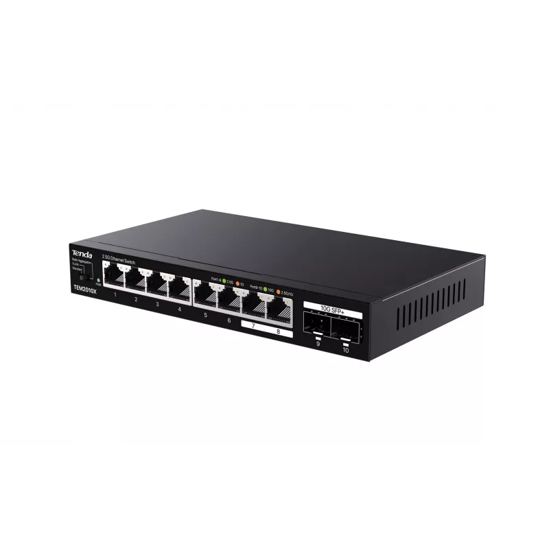 Switch di rete Tenda TEM2010X 2.5G Ethernet (100/1000/2500) desktop nero