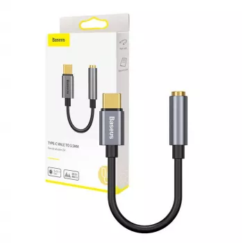 Baseus L54 adattatore audio USB-C + mini jack 3,5 mm (nero+grigio)