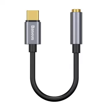 Baseus L54 adattatore audio USB-C + mini jack 3,5 mm (nero+grigio)