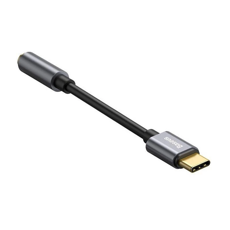 Baseus L54 adattatore audio USB-C + mini jack 3,5 mm (nero+grigio)