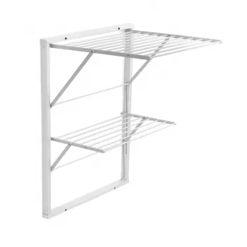 ARREDAMENTI KEVIN stendibiancheria da parete – 64 x 67 cm, bianco