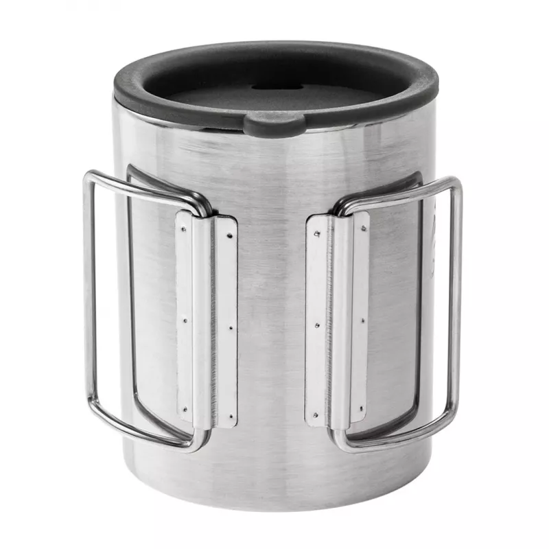 Helikon tazza termica con coperchio 250 ml argento, nero